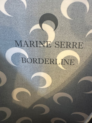 Marine Serre Black and Beige Moon Print Jersey Long Sleeve Top Size S (UK 8)