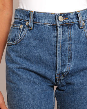 Magda Butrym Blue Denim Straight-Leg Jeans Size FR 36 (UK 8)