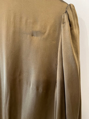 Zimmermann Olive Green Silk Wrap Mini Dress Size 3 (UK 14)
