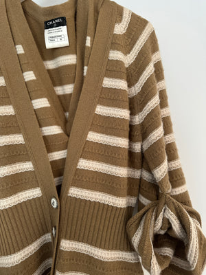Chanel SS/15 Striped Two Piece Body & Cardigan Set with Pocket Detail Size FR 36 (UK 8)