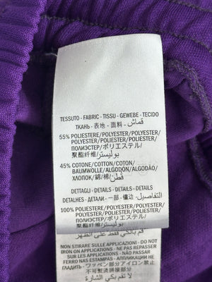 Gucci Purple Crystal Joggers with Red White and Navy Stripe Side Detail Size M (UK 10)