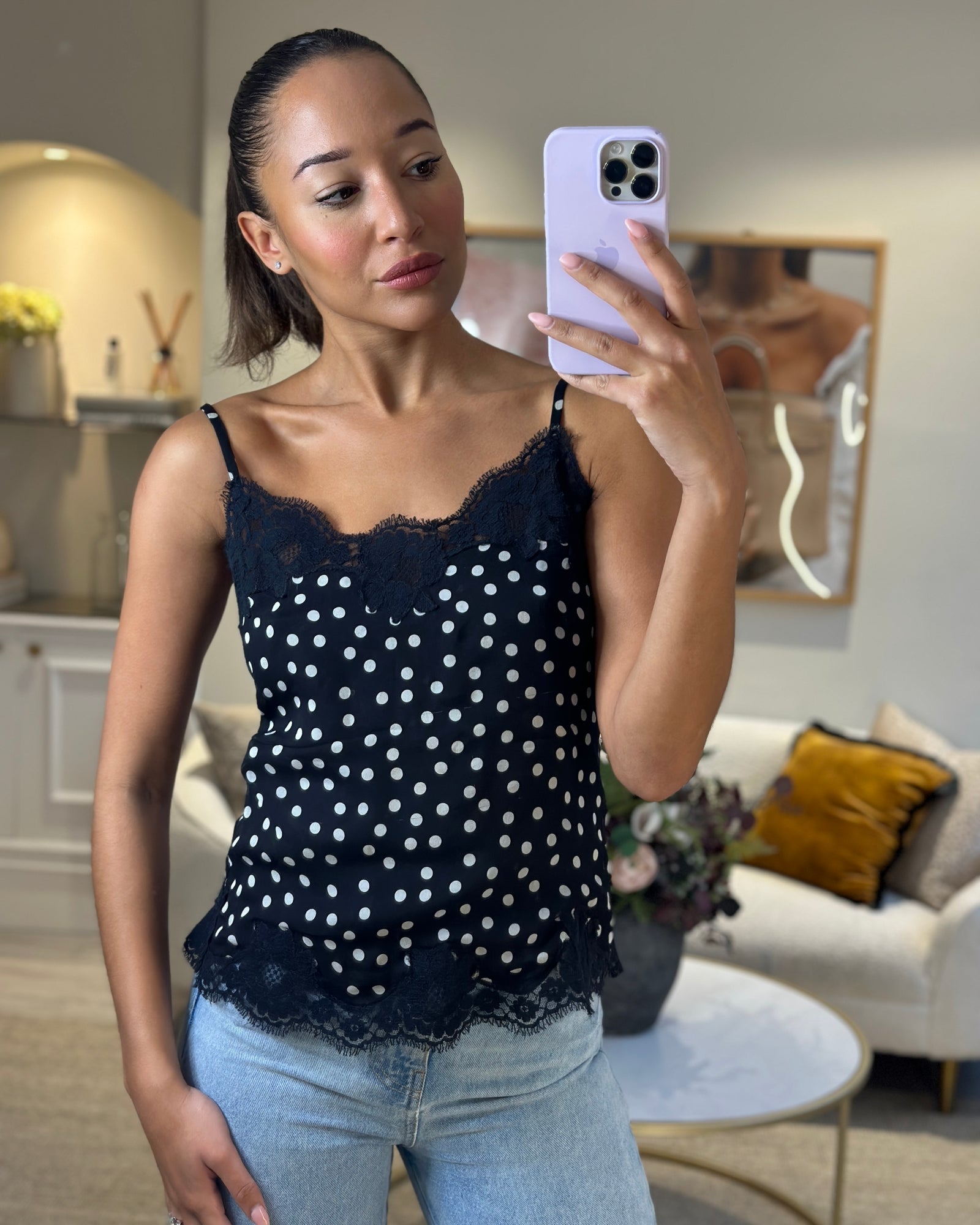 トップス D&G DOLCE&GABBANA Frilled Camisole Dolce & Gabbana Satin Camisole Top | italist