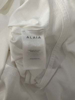 Alaia White T-Shirt with Peplum Detail Size FR 36 (UK 8) RRP £700