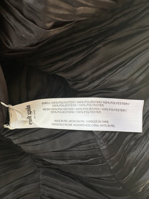 Cult Gaia Black Plissé Strapless Midi Dress Size US 4 (UK 8)