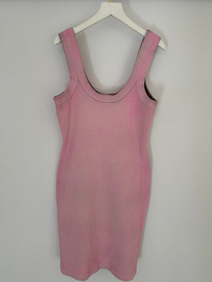 Alexander Wang Washed Pink Tank Dress with Logo Detail Size M (UK 10)