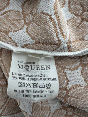 Alexander McQueen Beige Skater Floral Sleeveless Dress Size XS (UK 6)