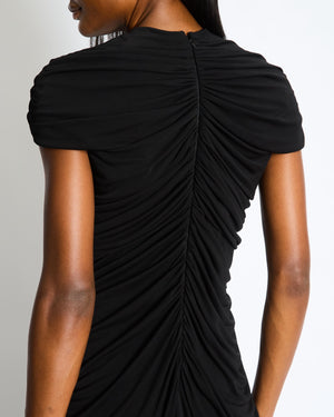 Schiaparelli Black Long Keyhole Dress With Zip Detail Size FR 38 (UK 10)