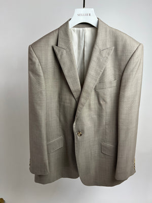 Richard James Light Beige Jacket and Trouser Menswear Suit Size 44R