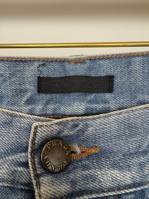 Prada Men's Blue Stone Wash Slim Jeans Size 32