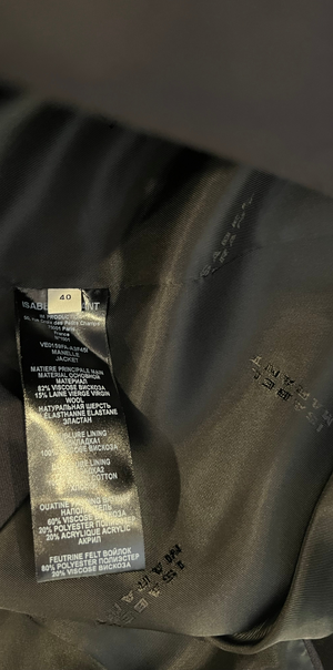 Isabel Marant Midnight Blue Blazer Jacket Size FR 40 (UK 12)