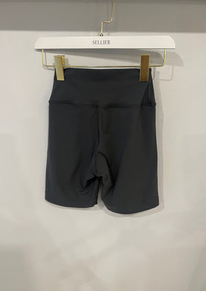 Sporty and Rich Grey Top and Biker Shorts Set with White Printed Logo Detail Size S (UK 8) RRP £160