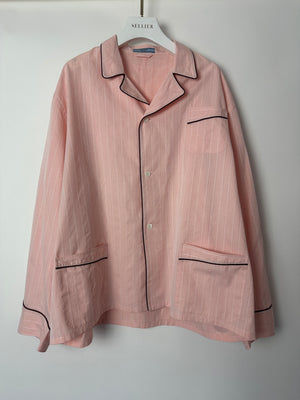 Prada Peach Cotton Shirt with Contrast Trim Size FR 36 (UK 8) RRP £1560
