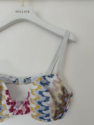 Missoni White and Multicolour Crochet Bikini Set Size IT 42/48 (UK 10/16)