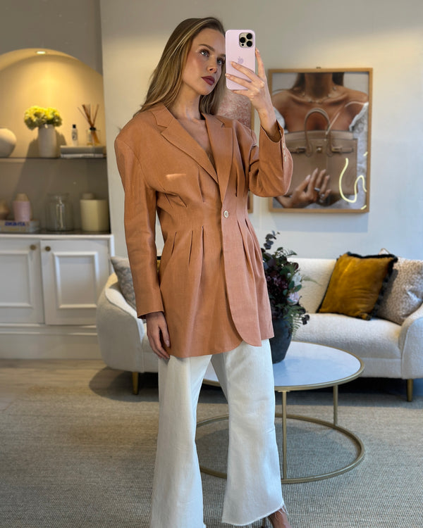 Jacquemus Orange L'Amour Tailored Blazer with Tie Back Detail FR 36 (UK 8)