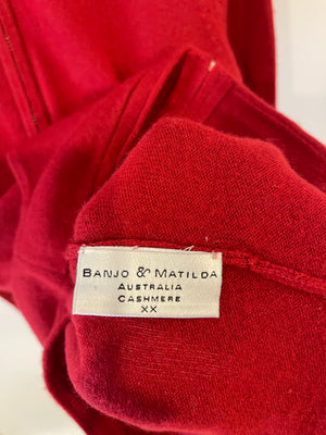 Banjo & Matilda Red Cashmere Zipped Gilet and Trouser Set Size S (UK 8)