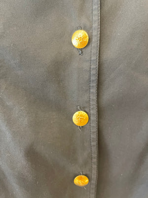 Chanel Black Vintage Lightweight Jacket With Gold CC Logo Buttons Size FR 36/38 (UK 8/10)