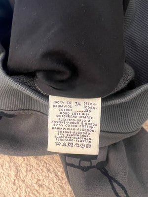 Hermès Grey Jacket and Shorts Set with Navy Lantern and Tassel Print with Silver Logo Buttons Size FR 34/40 (UK 6/12)