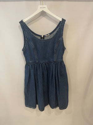 Miu Miu Blue Denim Mini Sleeveless Dress Size IT 42 (UK 10)