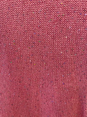Asta Resort Pink Sequin Embellished Knit Natalia Mini Dress Size XS (UK 6) RRP £242