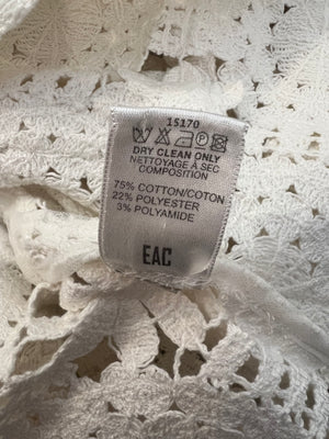 Elie Saab White Crochet Cardigan and Top Set Size FR 36 (UK 8)