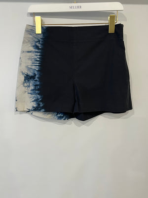 Christian Dior Navy and White Tie-Dye Shorts Size FR 36 (UK 8)