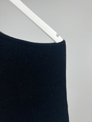 Max Mara Black One Shoulder Knit Jumper Size XS (UK 6)