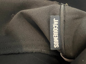 Jacquemus Black Le Caraco Trousers with Button and Buckles Details Size FR 38 (UK 10)