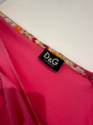D&G Pink Mini Dress with Chain and Pocket Detail IT 42 (UK 10)