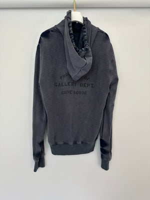Lanvin X Gallery Dept Blue Washed Logo Hoodie with Paint Detail Size Small (UK 8)