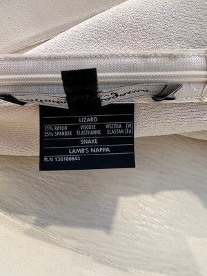 Salvatore Ferragamo Cream Lizard and Snake Lambskin Backless Top Size IT 40 (UK 8)