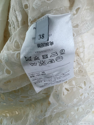 *FIRE PRICE* Valentino White Macrame Lace Poncho Dress Size IT 38 (UK 6)