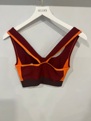 *CURRENT COLLECTION* Hermès Rouge Sellier and Orange Top and Leggings Yoga Set Size S (UK 8) RRP £1,120