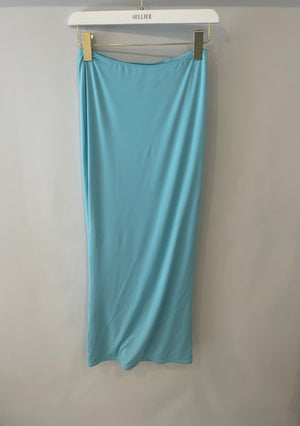 VDM Light Blue Top and Midi Skirt Set Size S (UK 8)