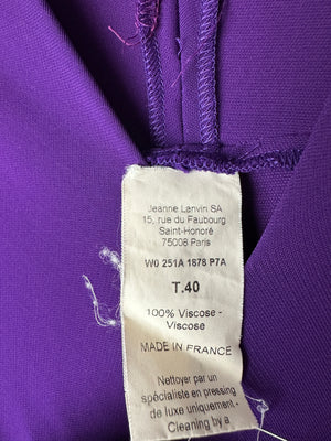 Lanvin Purple Midi Dress Size FR40 (UK 12)