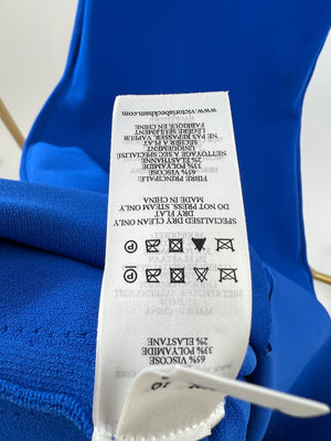 VB Body By Victoria Beckham Electric Blue Cut-Out Midi Dress Size 1 (UK 10) RRP £590