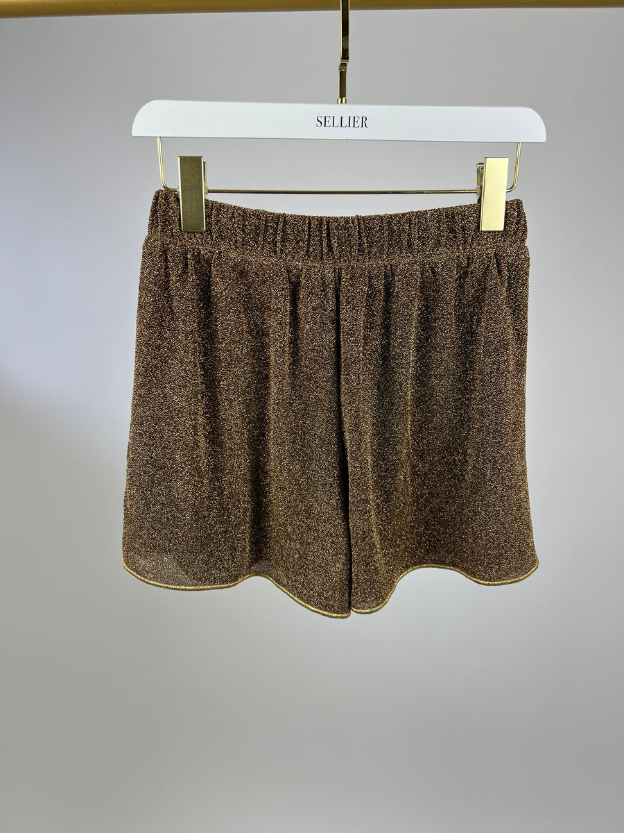 Oséree Lumière Nylob-Blend Jersey Shorts  with Elasticized Waistband Size M (UK 10)