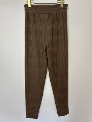 Hermes "H" Wool Jogging Pants In Gris/Etoupe Size FR 40 (UK 12)