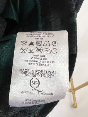 Alexander McQueen Navy & Green Check Trouser IT 42 (UK 10)