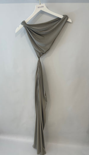 Jade Swim Grey Maxi Dress With Cut Out Detail Size Small (UK 8) RRP £261