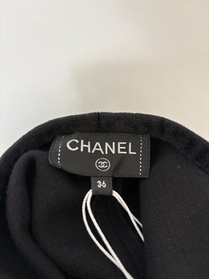 Chanel 20A Black Wool CC Logo Jumpsuit Detail FR 36 (UK 8) RRP £2100