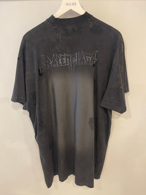 Balenciaga Grey Oversized Paris Moon T-Shirt Size L (UK 12) RRP £730