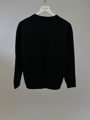 Fendi Black Menswear Diagonal Logo Print Jumper IT 52 (UK 42)