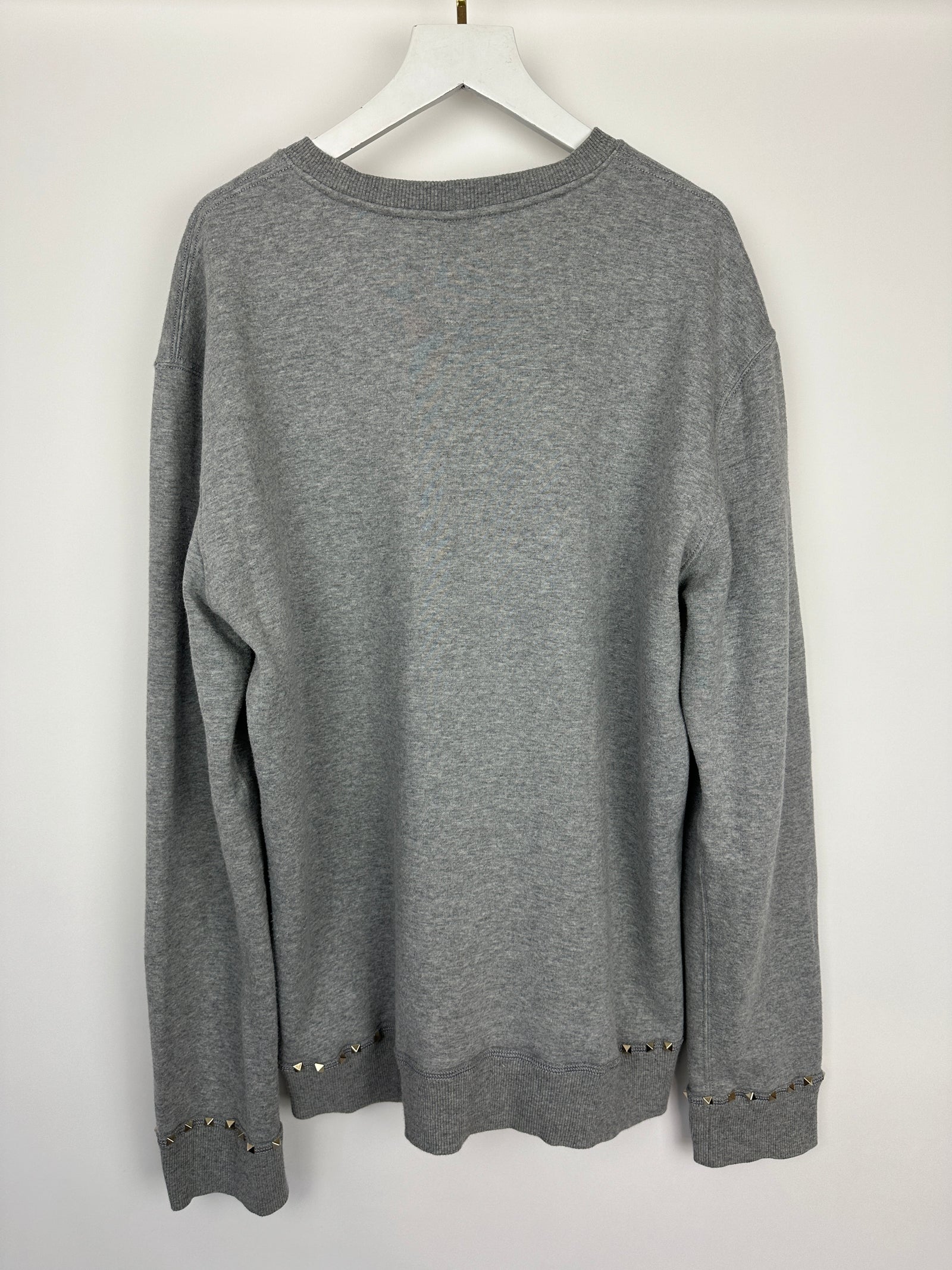 【関税&送料込】Valentino Garavani Sweaters Grey Valentino Garavani Wool Sweater with Toute La V Jacquard