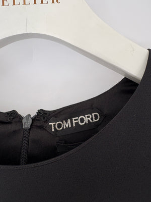 Tom Ford Long Sleeve Maxi Dress With Wrap Over Belt Detail Size IT 40 (UK 8)