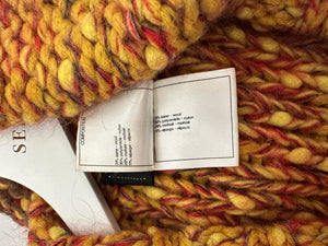 Chanel Multi-Colour Long Sleeve Wool Blend Knit Cardigan with Orange and Gold Lion Buttons Size FR 40 (UK 12)