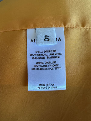 Altuzarra Yellow Suit Jacket and Straight Leg Trousers Set Size FR 40 (UK 12)
