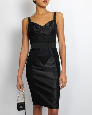 Dolce & Gabbana Black Lace Sleeveless Dress with Rose Embroidery Details Size IT 40 (UK 8)