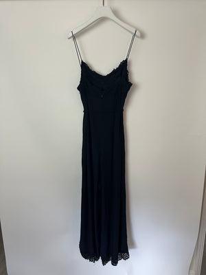 Zimmermann Black Lace Strap Jumpsuit with Pocket Detail Size 3 (UK 14)