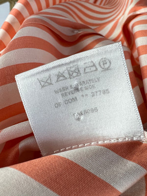 Loro Piana Orange and White Striped Button-down Shirt IT 38 (UK 6)
