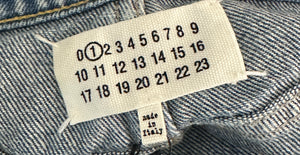 Maison Margiela Blue Wide Leg Jeans with Rips Size FR 38 (UK 10)